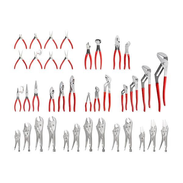 Gripping, Cutting, Locking, and Mini Pliers Set (38-Piece)